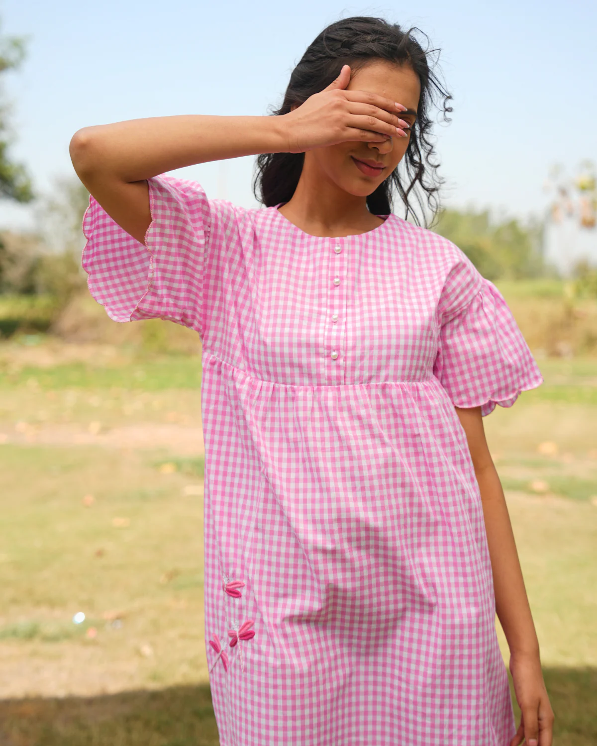 Mittali Hand Embroidered Short Dress thumbnail 7