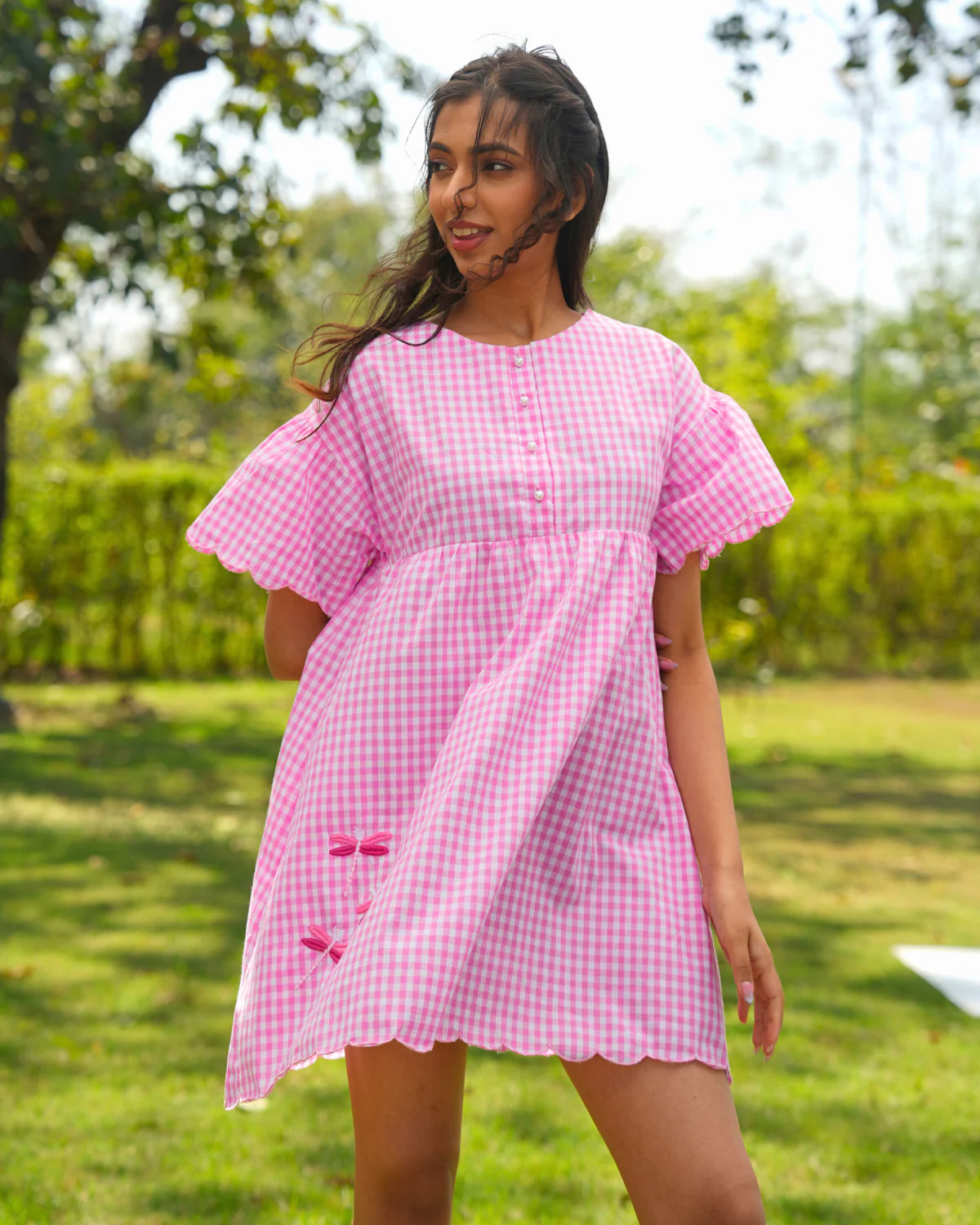 Mittali Hand Embroidered Short Dress thumbnail 5
