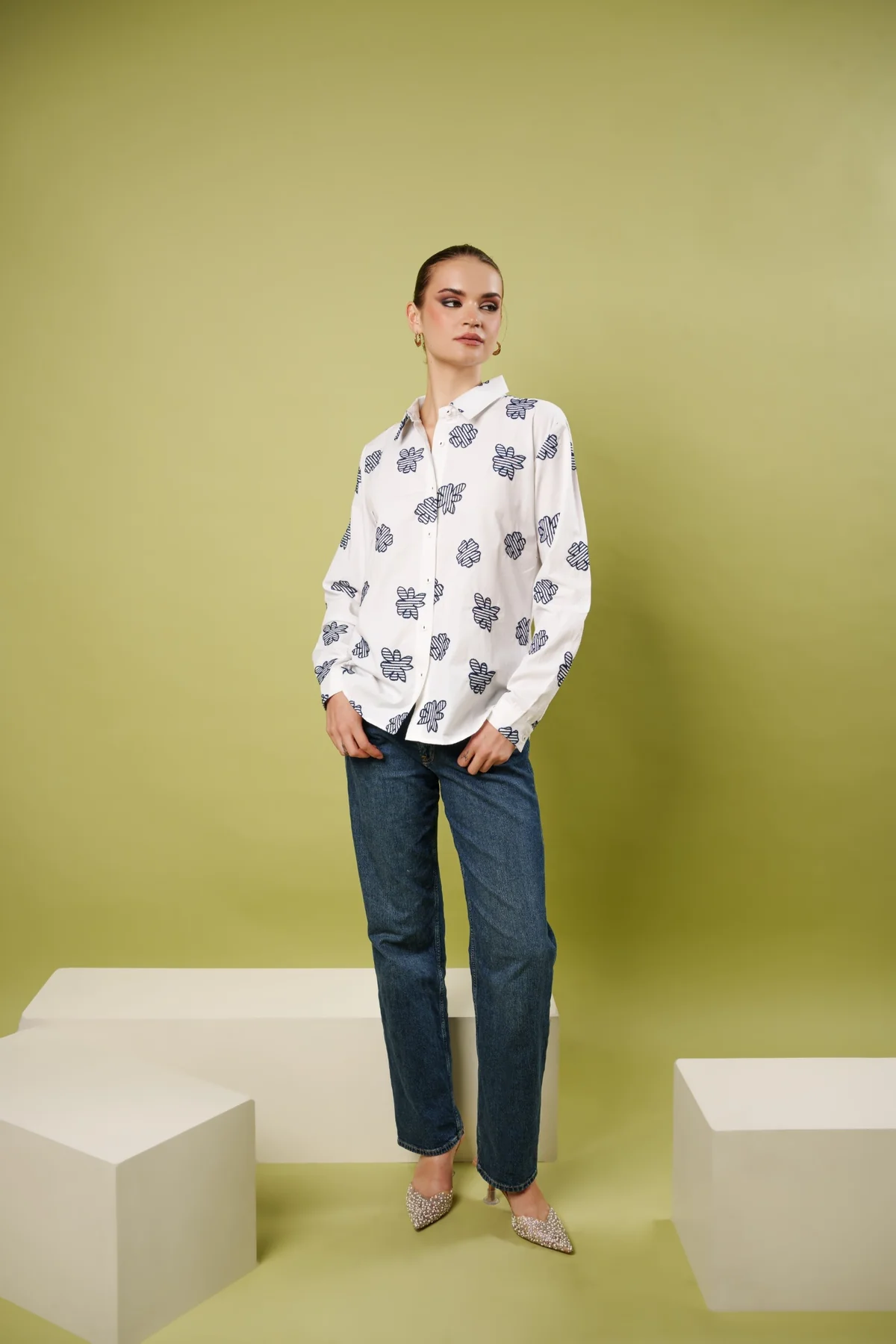 Linear Flora Shirt thumbnail 1
