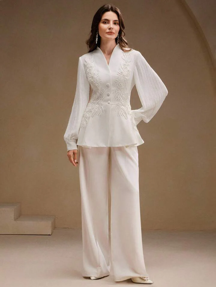 Ethereal Peplum Suit
